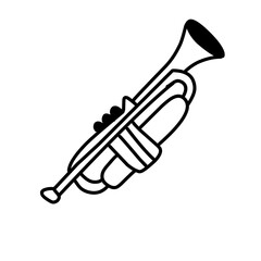 Vector illustration of musical instrument doodles.