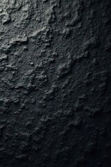 Rough dark grey concrete stone wall with textured surface and black grunge effect, stone, rough