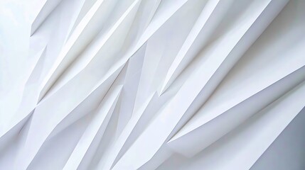 Obraz premium Abstract white folded paper background with sharp geometric lines and modern 3d texture design 