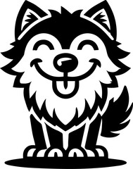 vector illustration of a wolf