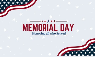 Memorial Day. Remember and Honor. United States flag poster design