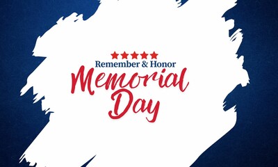Memorial Day, Remember & Honor patriotic banner design