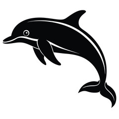 whale silhouette vector illustration