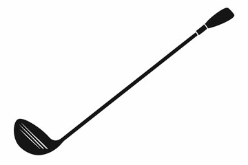 Golf Club Silhouette Vector Illustration Black And White