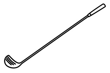 Golf Club Line Art Vector Illustration With White