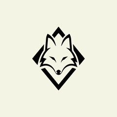 Cute cartoon vector of a wolf head icon with a fun and artistic design