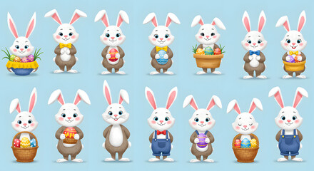 Cartoon Easter Bunnies