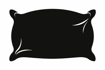 Pillow Silhouette Vector Illustration Black And White
