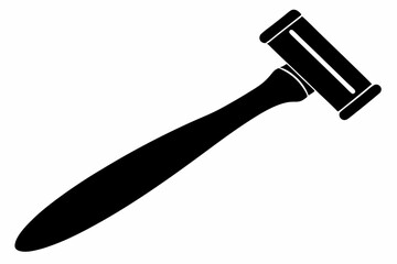 Shaving Razor Silhouette Vector Illustration Black