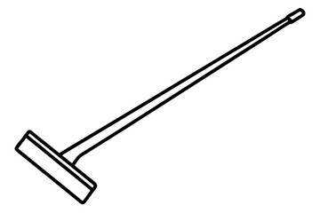 Shower Squeegee Line Art Vector Illustration With White