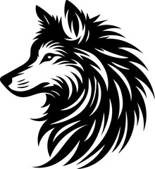 wolf head vector