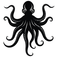 Octopus silhouette design.