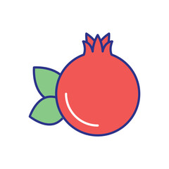 Pomegranate Icon vector stock illustration