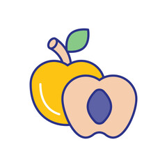 Apricot Icon vector stock illustration