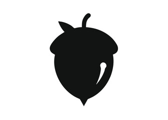acorn-glow-silhuette-vector-art-illustriton-white-.eps