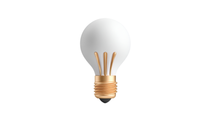 3D of a lightbulb representing creativity and innovation