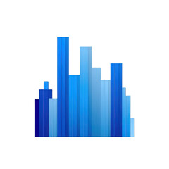 City skyline graphic, abstract representation, dark background