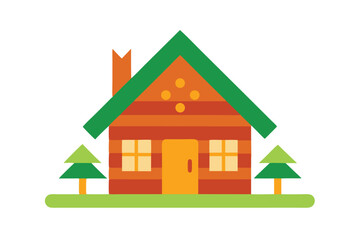 cabin-cheer-vector-art-illustriton-white-backround.eps