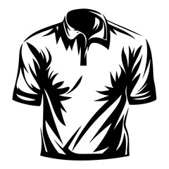 Monochrome Aloha Shirt with Palm Tree Silhouette in a Unique Style