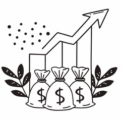 vector illustration of a graph