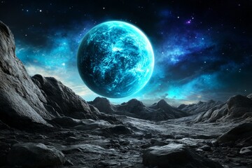 futuristic landscapes advertisement, product-focused style, eye-catching tone, poster, hero shot, soft glow, monochrome, happy mood, landscape, solid color background