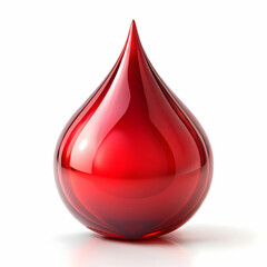 Red Liquid Drop of Luxury Beauty Oil with Elegant Glossy Texture