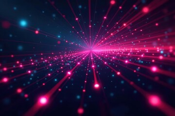 Naklejka premium Fast-paced binary code, signal pulses, digital streams , data, communication, signal