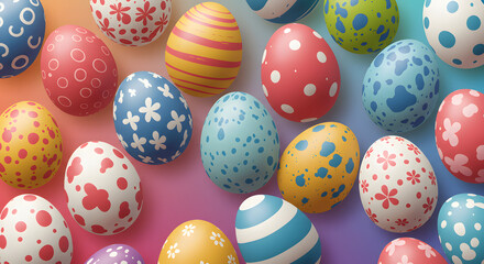 Fototapeta premium Decorated Easter Egg Background