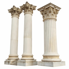 Two Elegant Classical Columns Showcasing Architectural Design with Historic Detail,