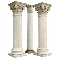 Two Elegant Classical Columns Showcasing Architectural Design with Historic Detail,