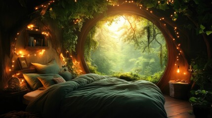 Enchanting forest bedroom