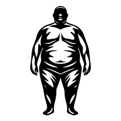 Abstract illustration of a large man, evoking power and vulnerability simultaneously