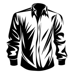 Bold and stylish black and white graphic art of a shirt design