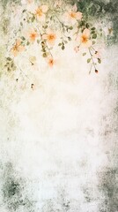 A gentle watercolor background with soft floral impressions and vintage grunge textures, ideal for romantic paper goods, invitations, or journal backdrops.