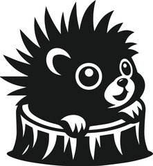 Vector animal porcupine animal silhouette