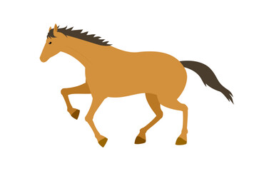 走る馬のシンプルなベクターイラスト