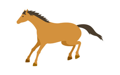 走る馬のシンプルなベクターイラスト