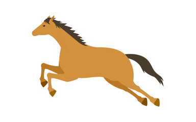 ジャンプする馬のシンプルなベクターイラスト