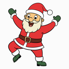 Jolly Santa Claus Dancing in Christmas Spirit