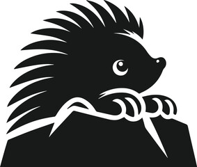 Vector animal porcupine animal silhouette