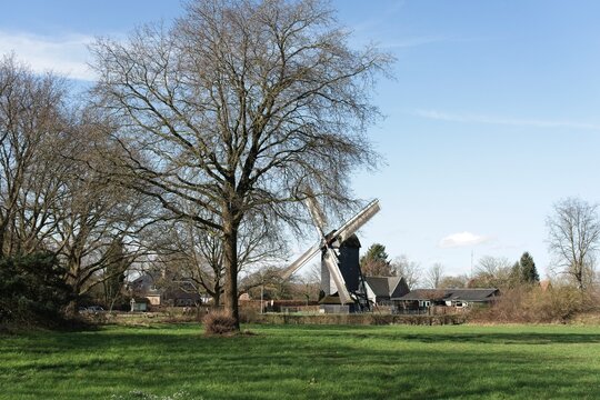 Ede Netherlands 2 March 2024 - The Doesburger Molen is an old milk between the villages Ede and Lunteren in the Dutch province of Gelderland in the Netherlands