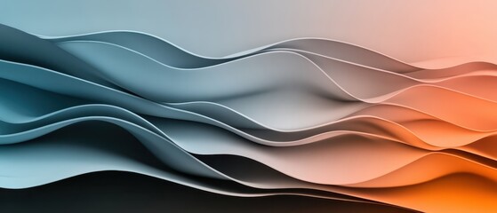 Fototapeta premium Abstract wave patterns in gradient colors creating modern background design for websites, presentations, or digital art projects showcasing fluidity and motion.