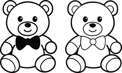 Cartoon Teddy Bears in Winter Clothes Holding Presents |Hand Drawn Winter Teddy Bear Set for Sublimation and Prints |Festive Teddy Bears in Beanies and Scarves for Holiday Projects