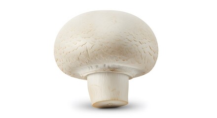 Fresh Button Mushroom Single White Food Ingredient Cuisine Cooking Healthy Diet Vegetarian Vegan