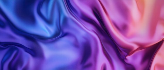 Fototapeta premium Silk fabric texture in vibrant purple and pink shades, smooth shiny cloth background for fashion, design, textile, or luxury product presentations.
