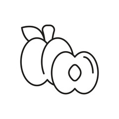 Peach Icon vector stock illustration