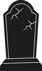 Classic RIP Headstone Clipart Silhouette