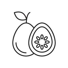 Guava Icon vector stock illustration