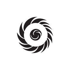 black and white swirl