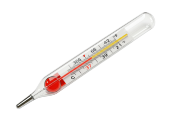 Isolated Clinical Thermometer with Fever Temperature